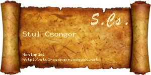 Stul Csongor névjegykártya